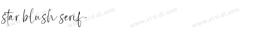 star blush serif字体转换